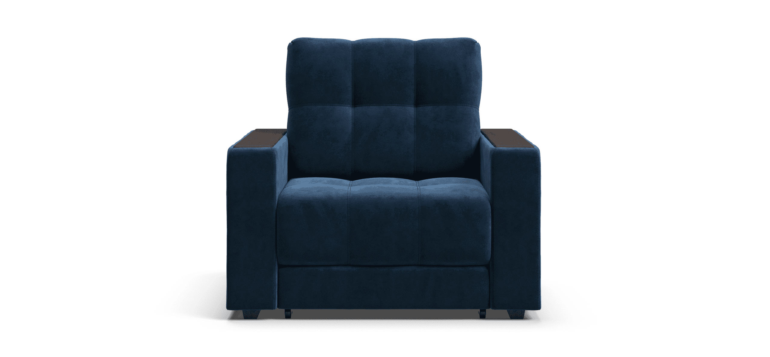 Босс кресло-кровать Велюр Монолит синий